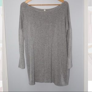 Grey Long Sleeve Top